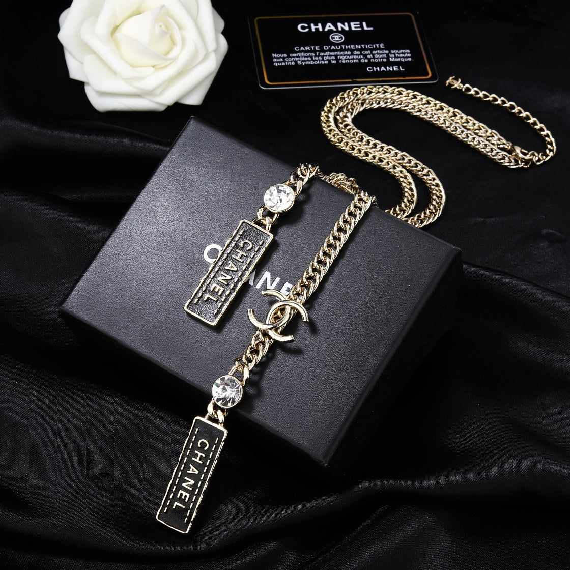 yellow brass double c Waist Chain for women - alternate angle view 4