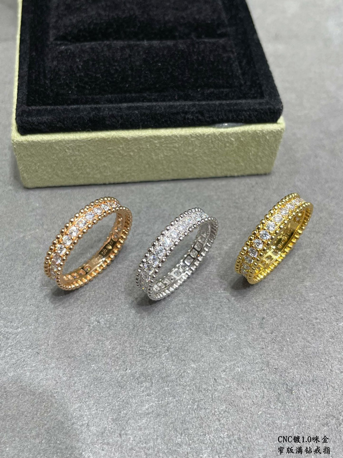 crystal inlaid Ring for women - alternate angle view 2