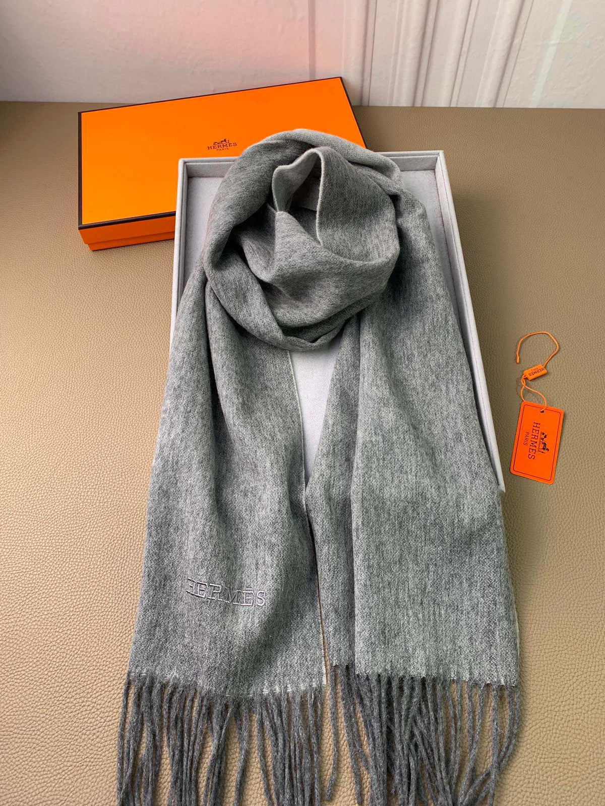 two-tone velvet elegant Scarf for men - alternate angle view 6