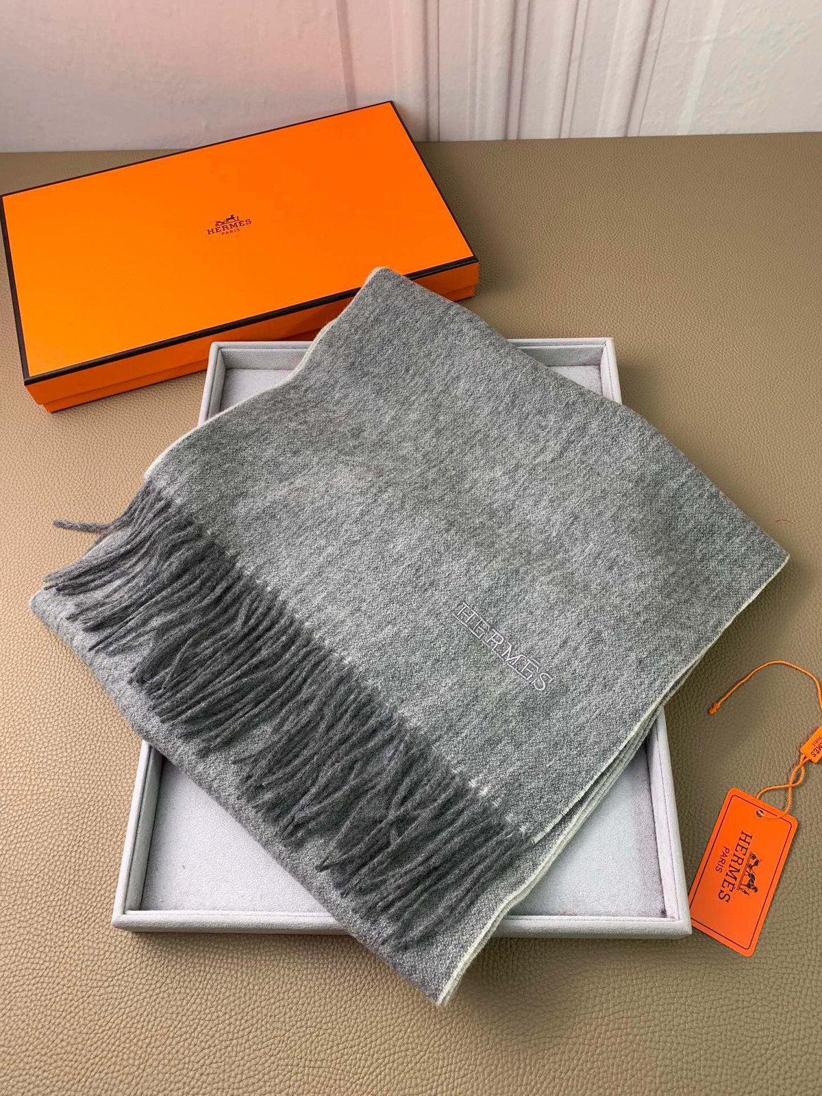 two-tone velvet elegant Scarf for men - alternate angle view 2