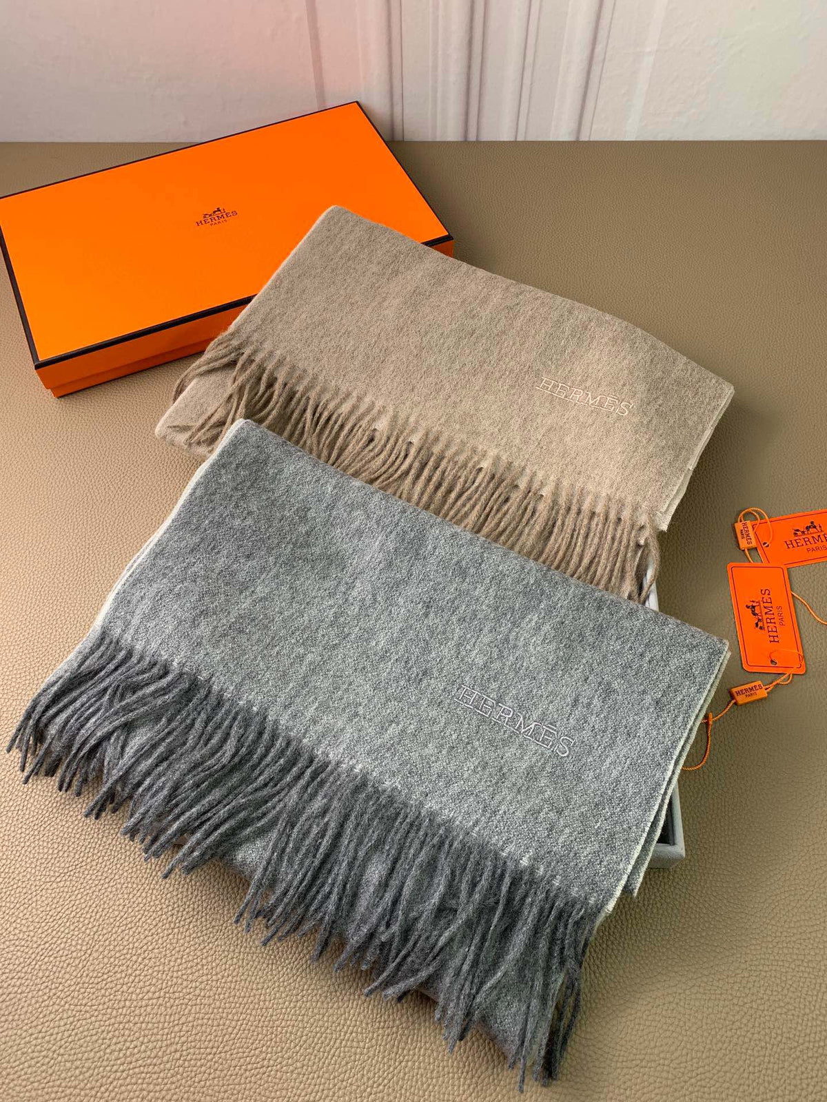 two-tone velvet elegant Scarf for men - alternate angle view 8
