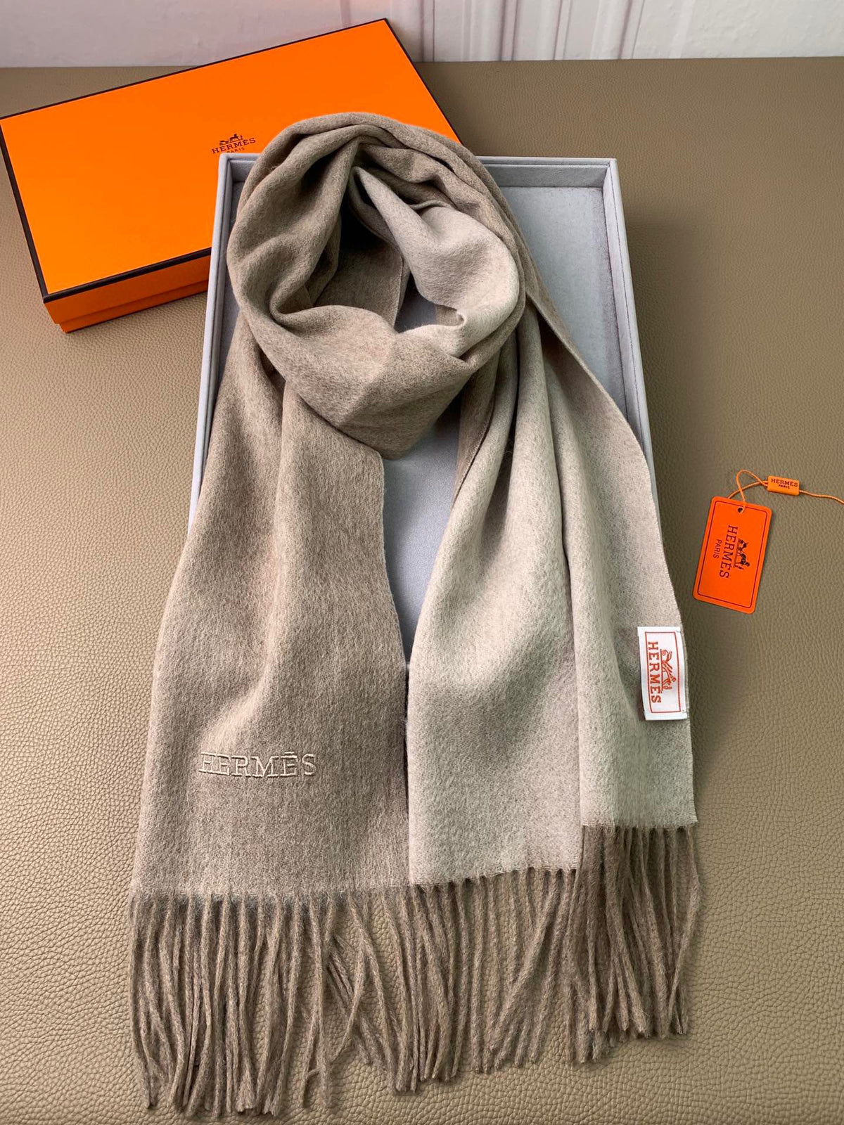 two-tone velvet elegant Scarf for men - alternate angle view 7