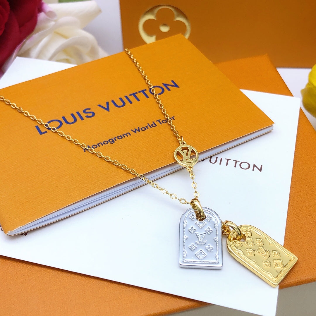 yellow brass Necklace for women - alternate angle view 7