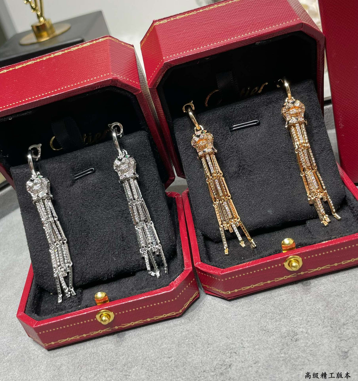 gold tassel Drop Earrings for women - alternate angle view 6