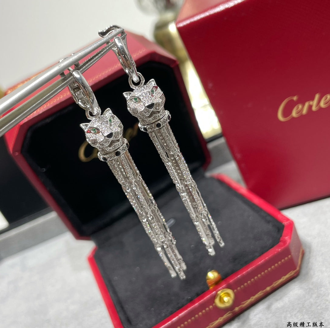 gold tassel Drop Earrings for women - alternate angle view 7