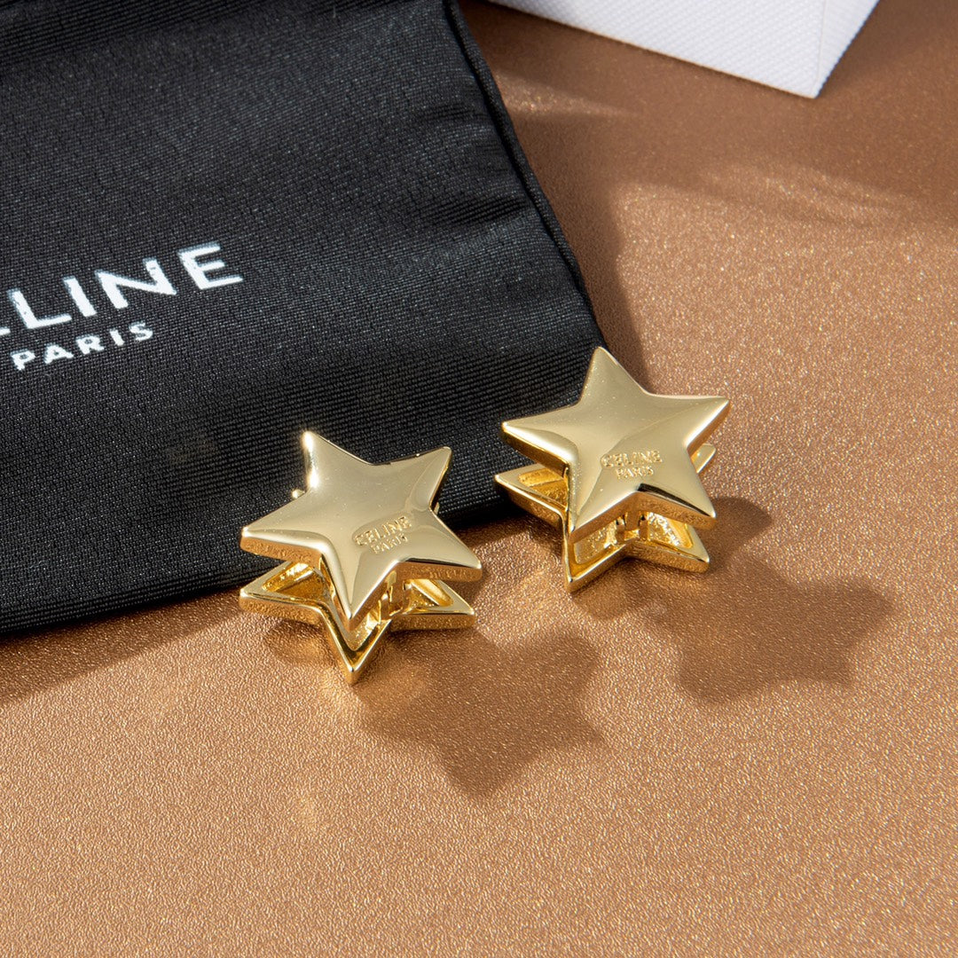 yellow brass vintage Drop Earrings for women - alternate angle view 3