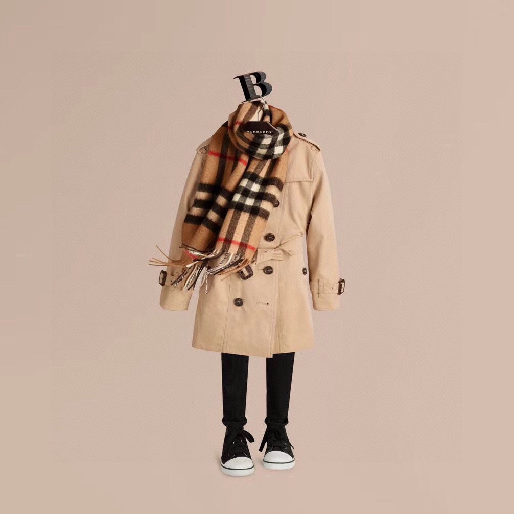 beige velvet delicate Coat for kids - product detail view