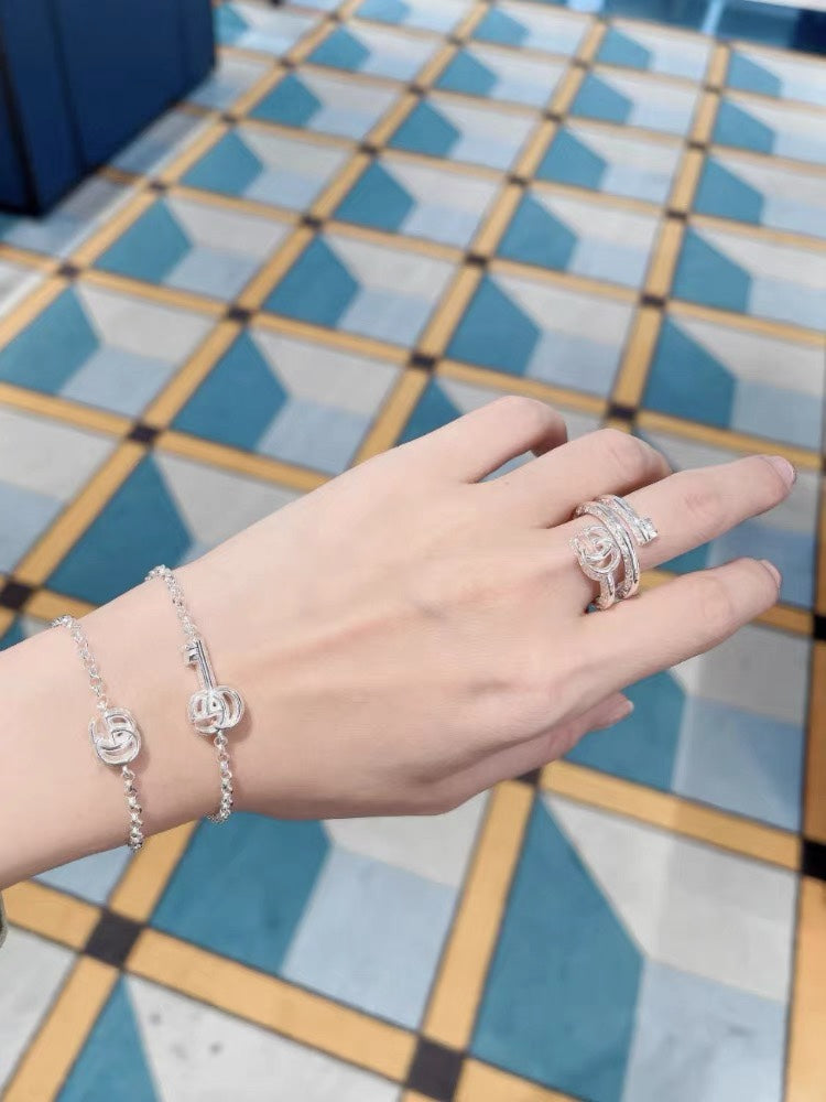 double g Bracelet for unisex couple - alternate angle view 4