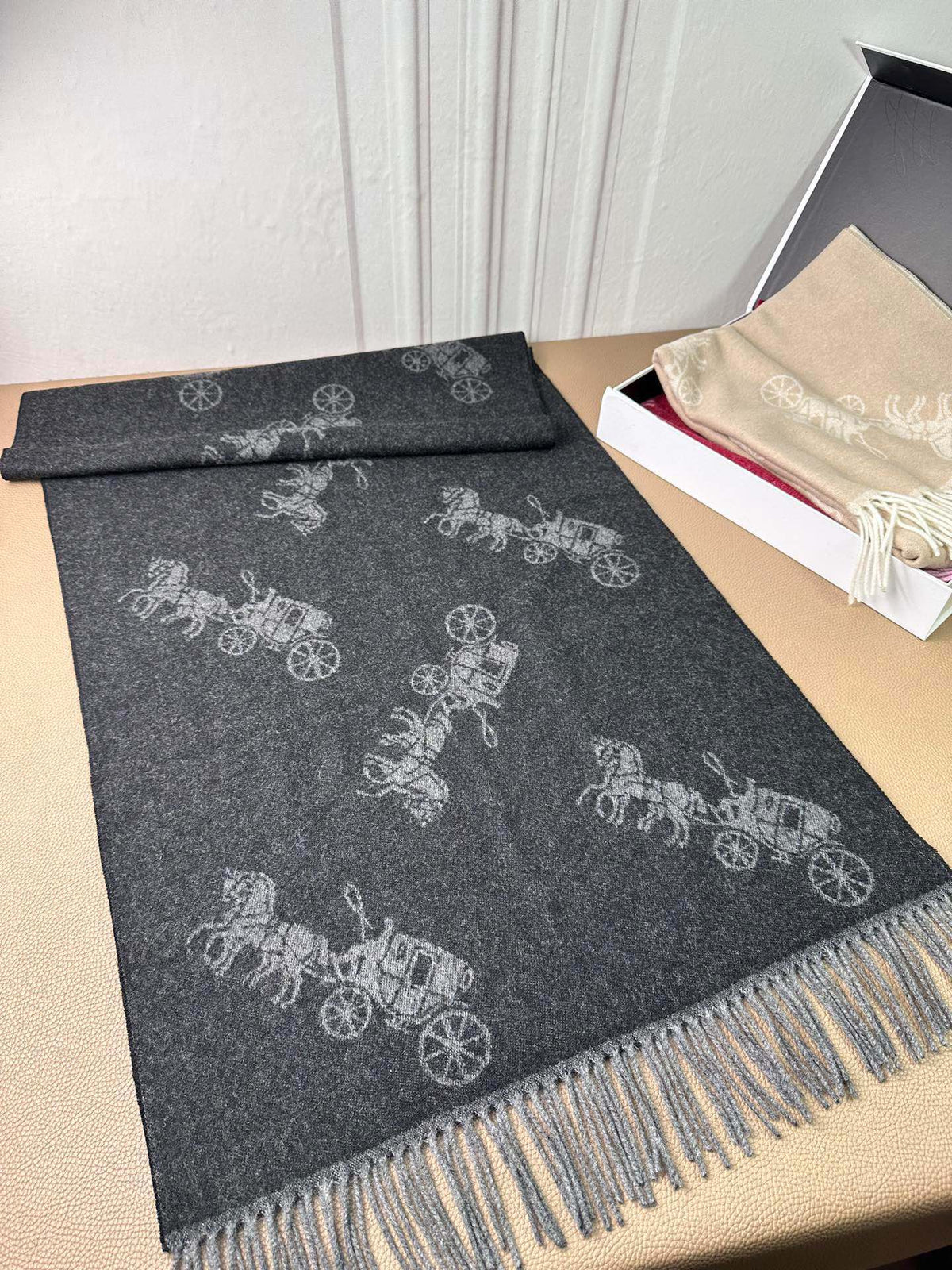 two color velvet Shawl for women - alternate angle view 3