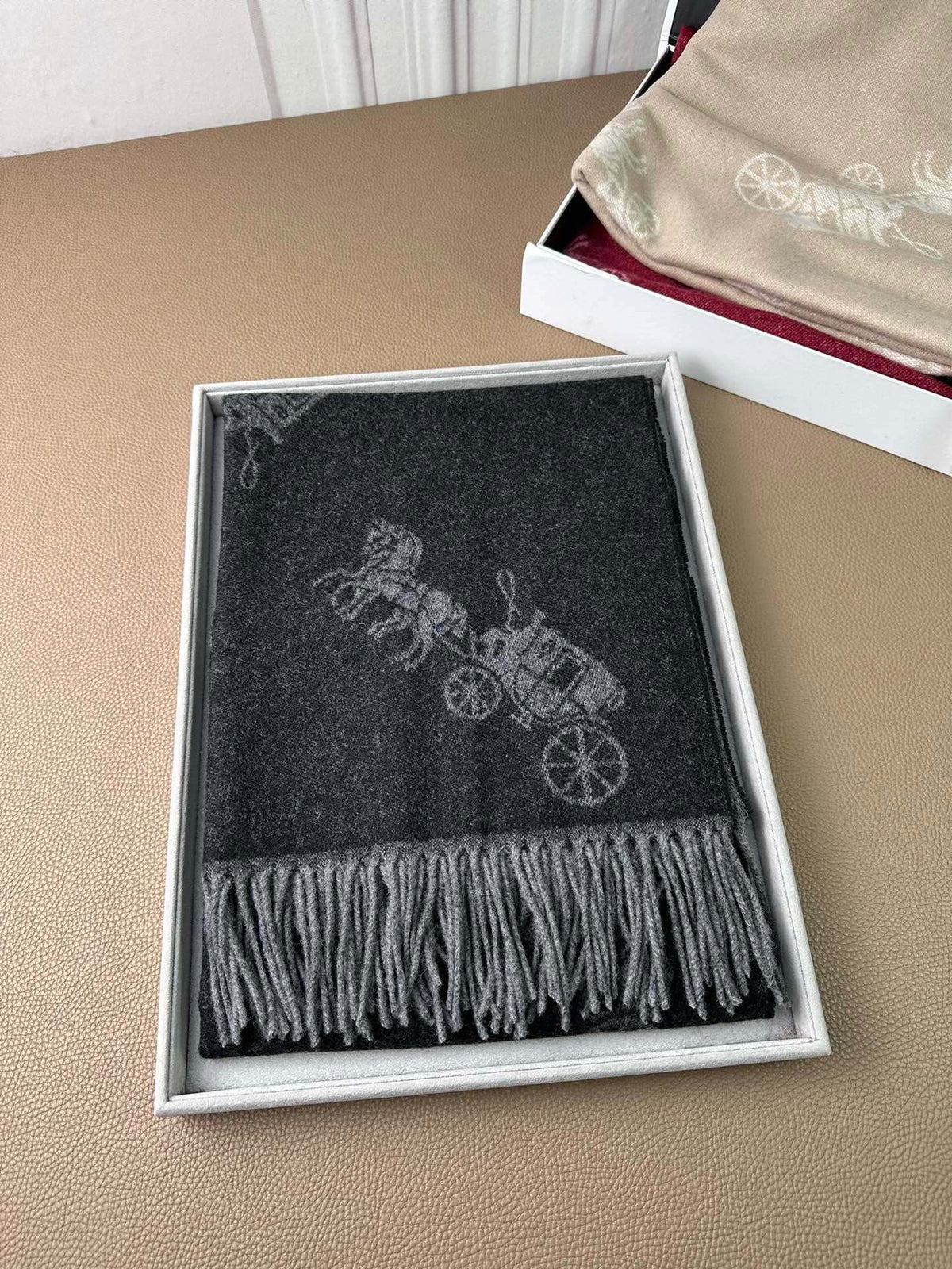 two color velvet Shawl for women - product detail view