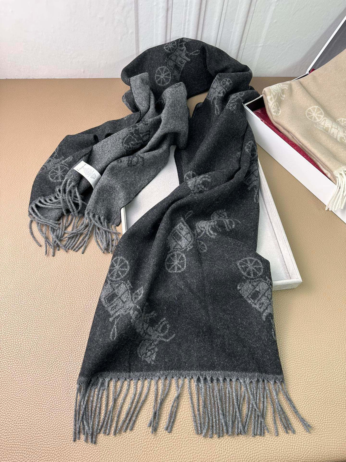 two color velvet Shawl for women - alternate angle view 4
