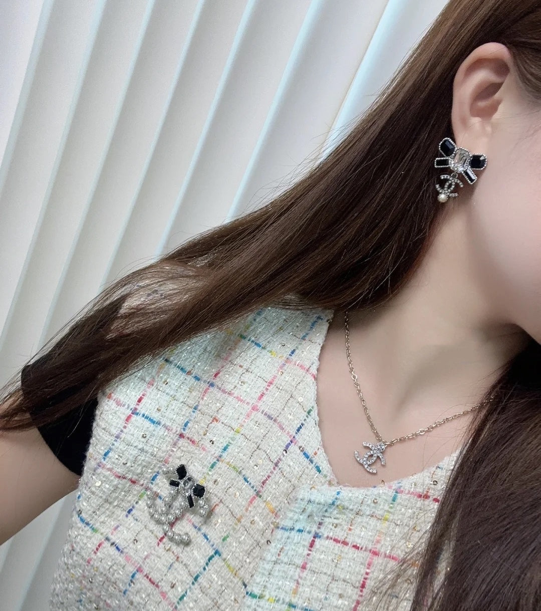 black and white pearl butterfly Brooch for women - alternate angle view 9