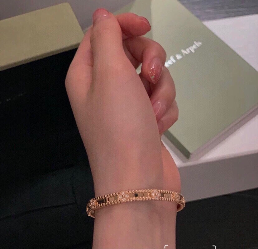 rose gold heart Bangle for women - alternate angle view 7