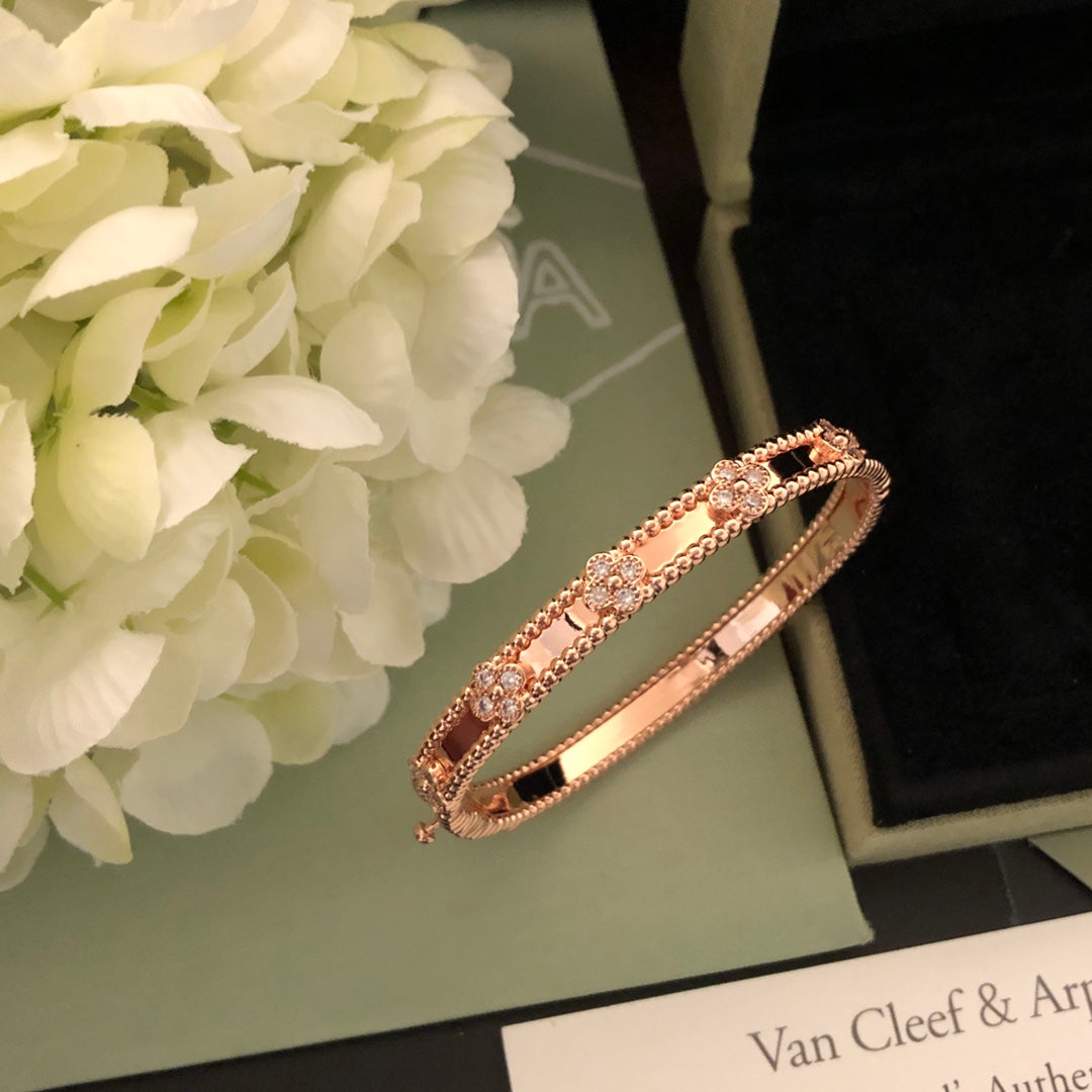 rose gold heart Bangle for women - alternate angle view 5