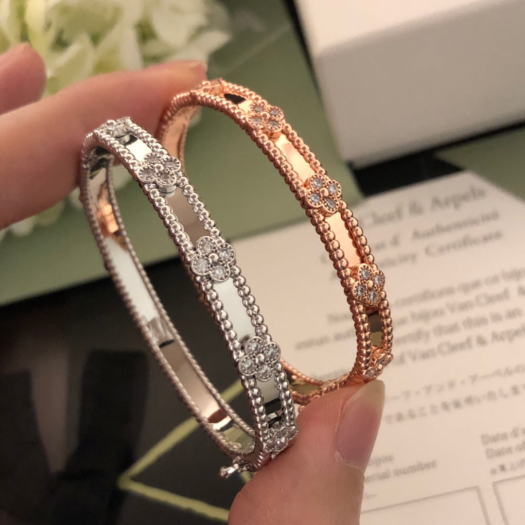 rose gold heart Bangle for women - product detail view