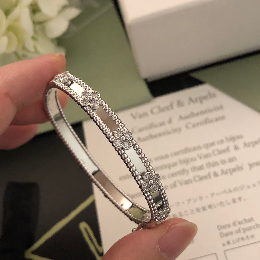 rose gold heart Bangle for women - alternate angle view 4