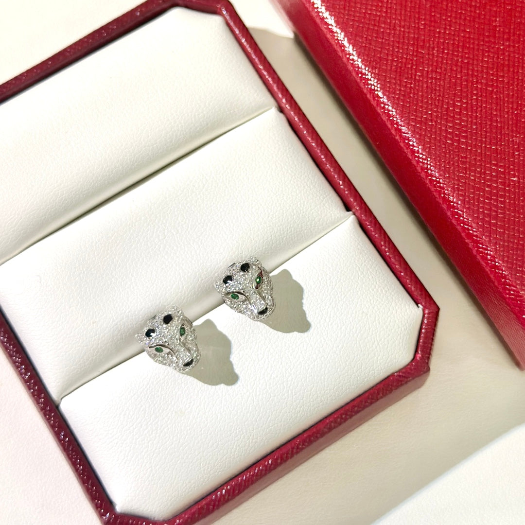 gold 925 sterling silver luxury Stud Earrings for men - alternate angle view 9