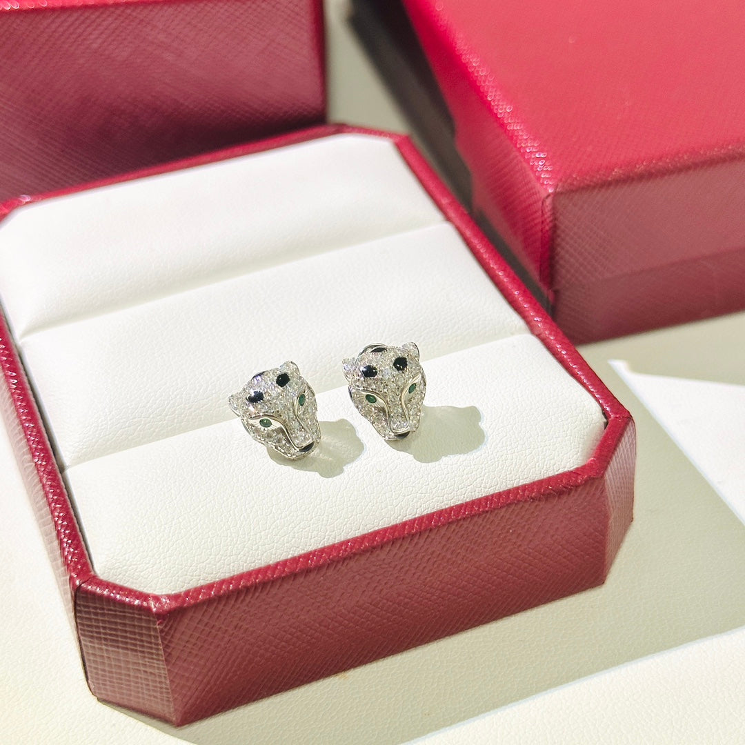 gold 925 sterling silver luxury Stud Earrings for men - alternate angle view 7