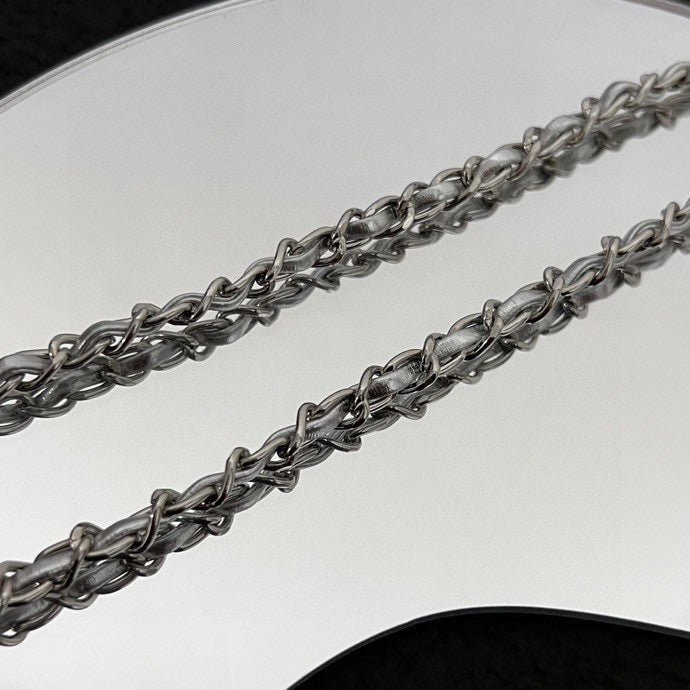 white gold brass inlaid Waist Bag for women - alternate angle view 8