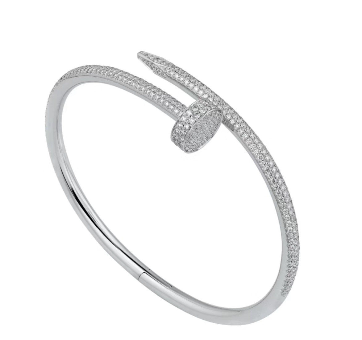 rose gold sterling silver rose Bangle for women - alternate angle view 2