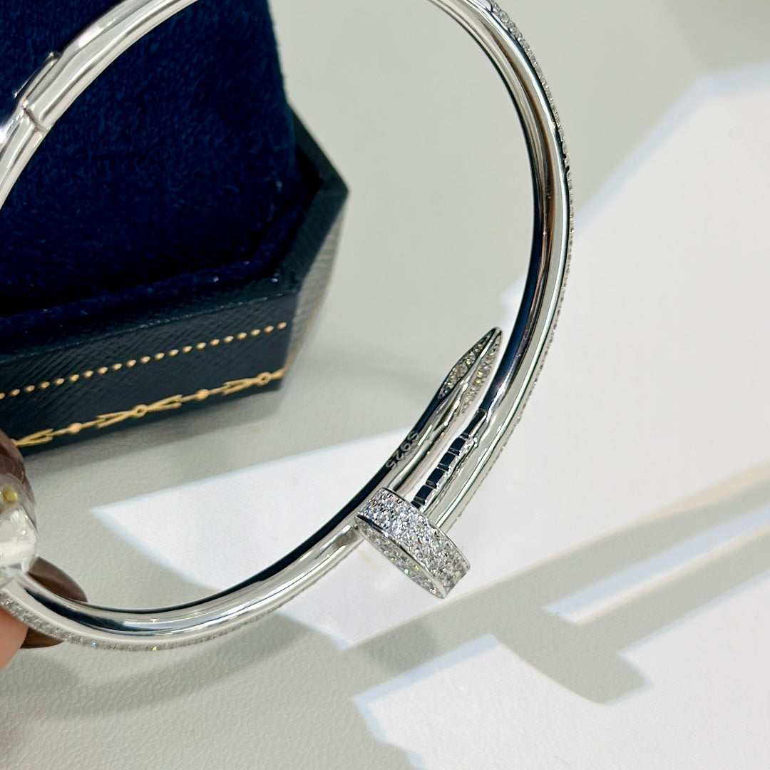 rose gold sterling silver rose Bangle for women - alternate angle view 5
