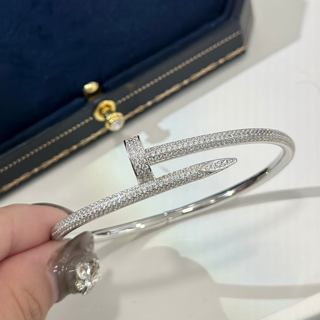 rose gold sterling silver rose Bangle for women - alternate angle view 4