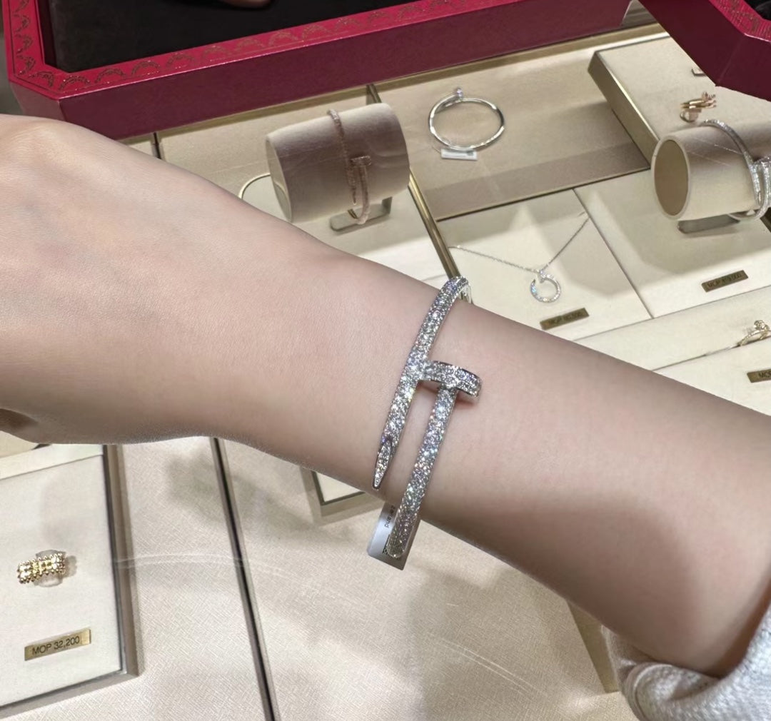 rose gold sterling silver rose Bangle for women - alternate angle view 8