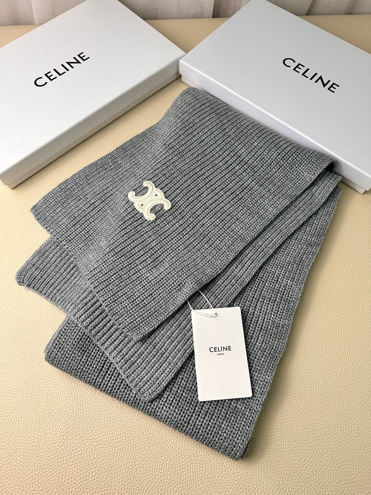 linen luxury Scarf for men - alternate angle view 3