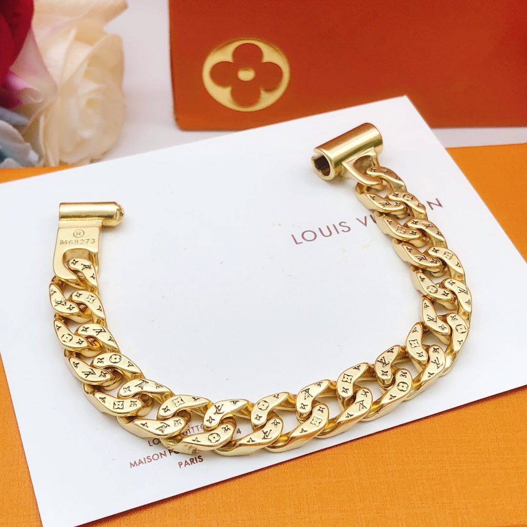 yellow brass Bracelet for women - alternate angle view 3