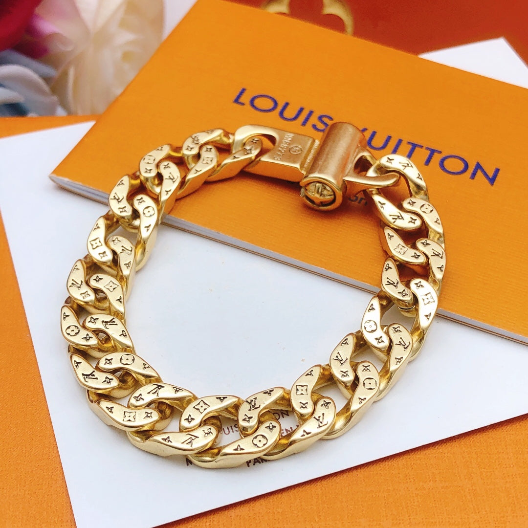 yellow brass Bracelet for women - alternate angle view 2