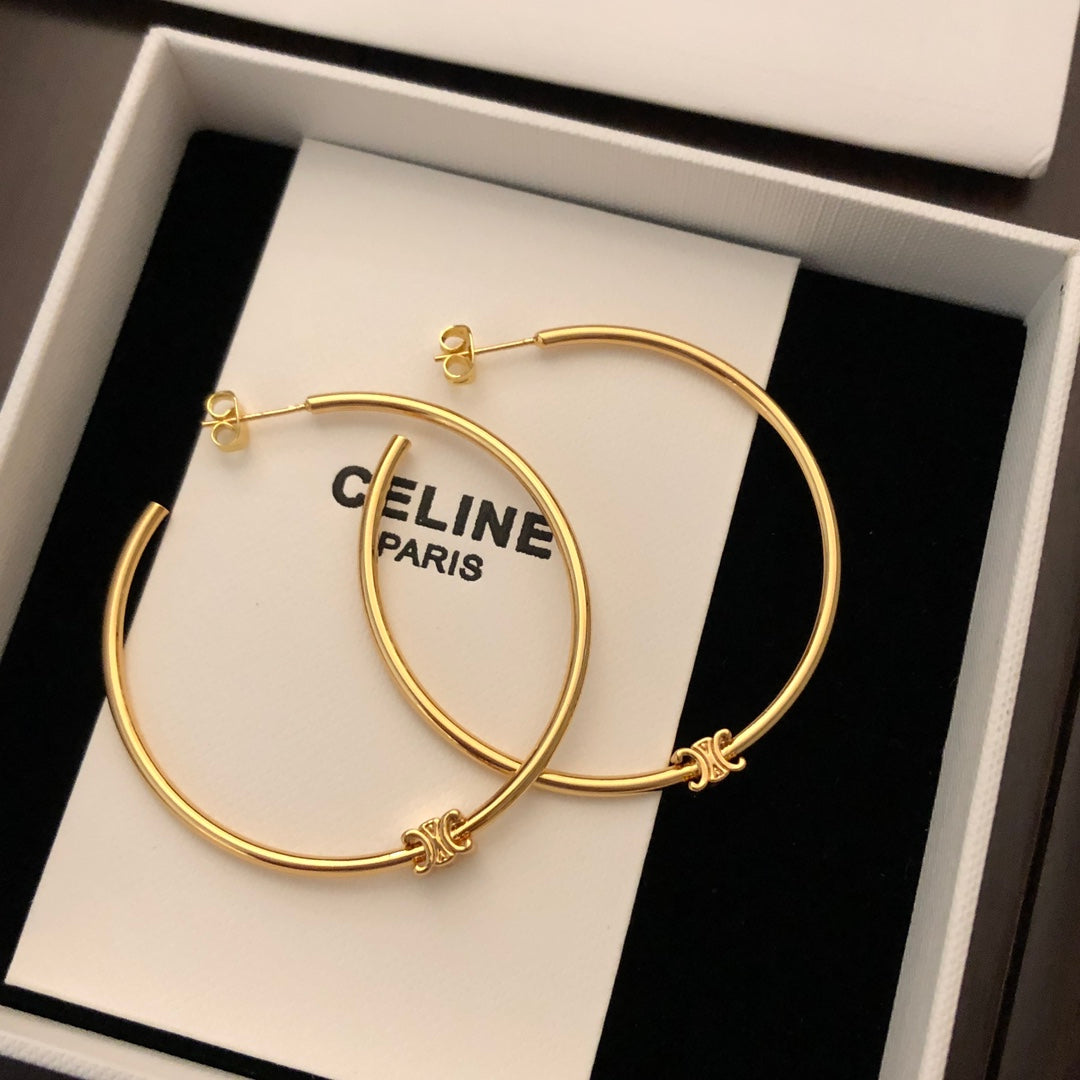 gold 18k gold plate unique Drop Earrings for women - product detail view