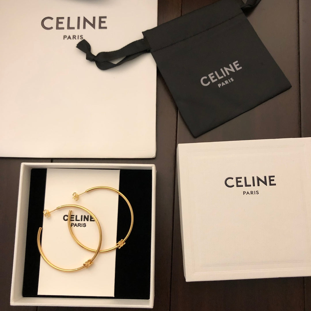 gold 18k gold plate unique Drop Earrings for women - alternate angle view 8