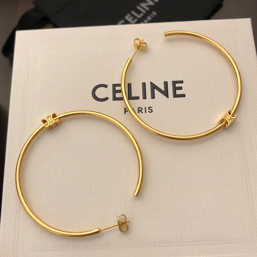 gold 18k gold plate unique Drop Earrings for women - alternate angle view 5
