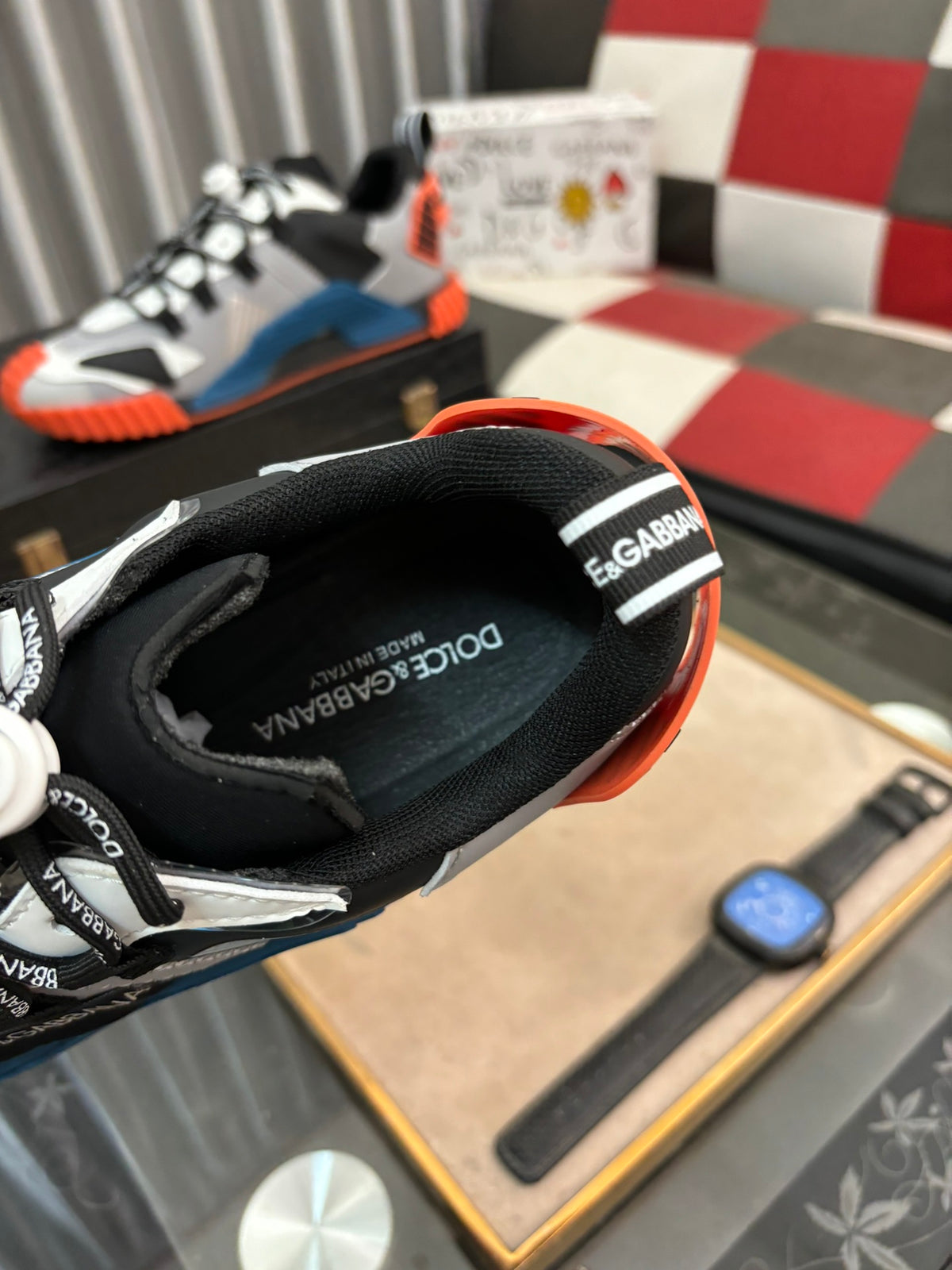 Dolce & Gabbana DG Couple's Multi-Material Casual Sneakers