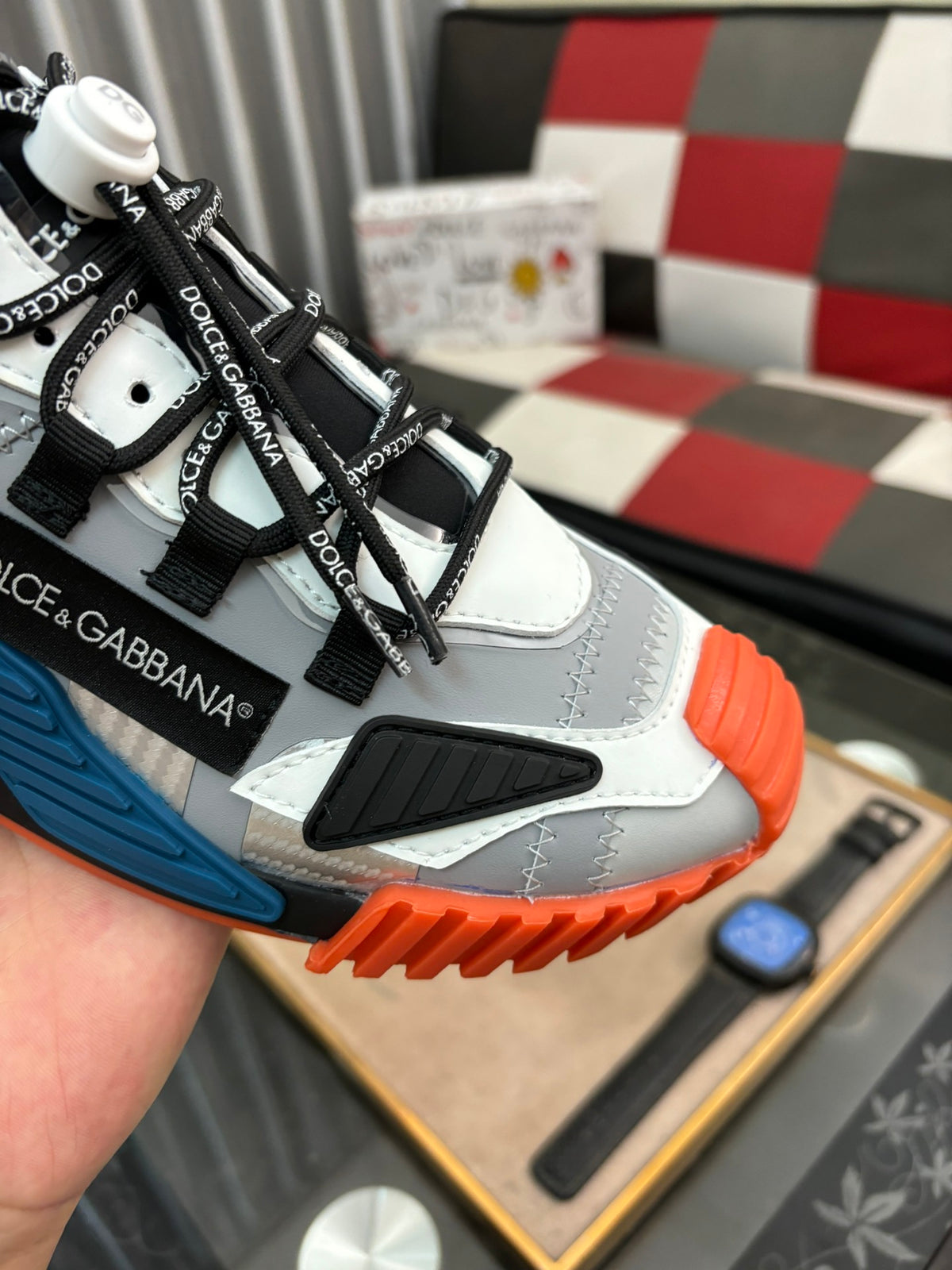 Dolce & Gabbana DG Couple's Multi-Material Casual Sneakers