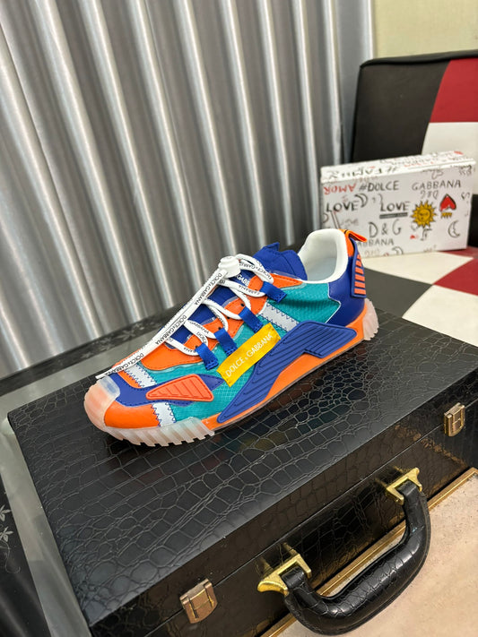 Dolce & Gabbana DG Couple's Multi-Material Casual Sneakers