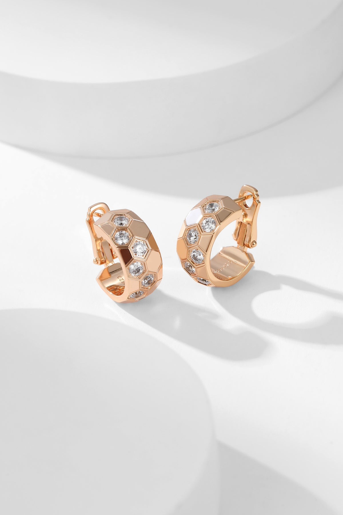 gold crystal crystal inlaid Drop Earrings for women - alternate angle view 7