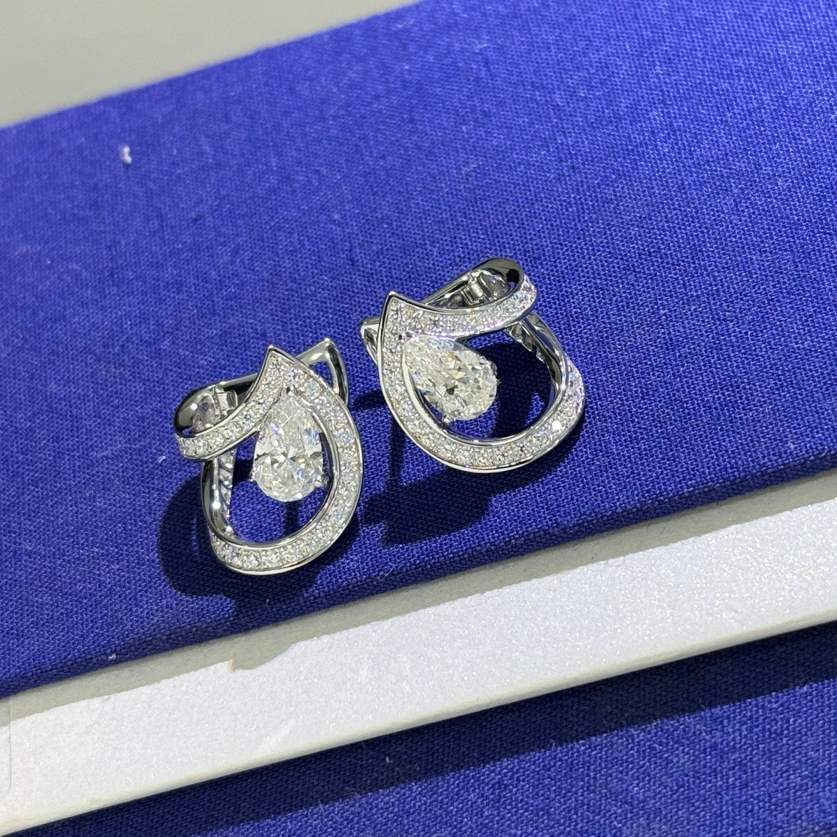 gold 925 sterling silver inlaid Drop Earrings for women - alternate angle view 8