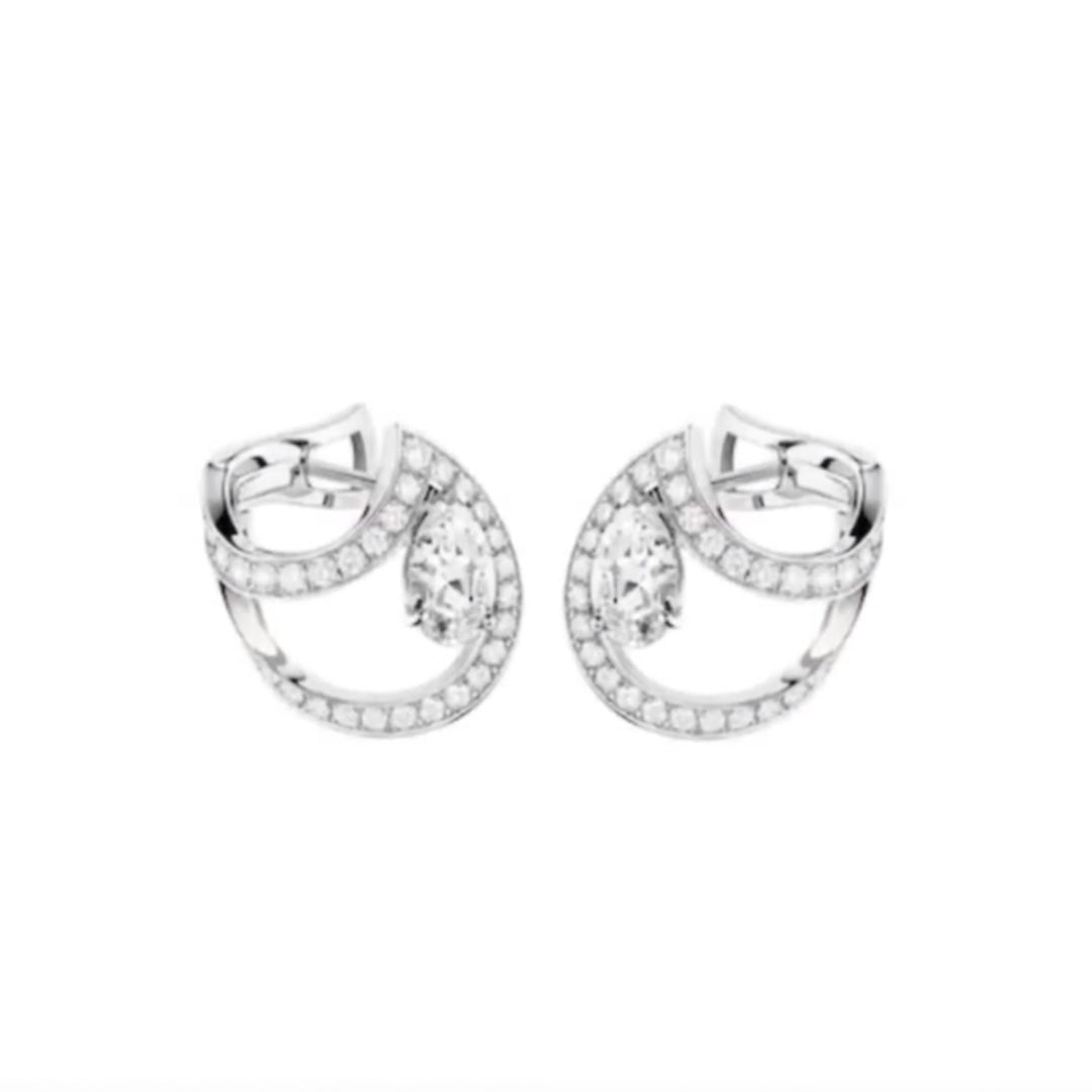 gold 925 sterling silver inlaid Drop Earrings for women - alternate angle view 2