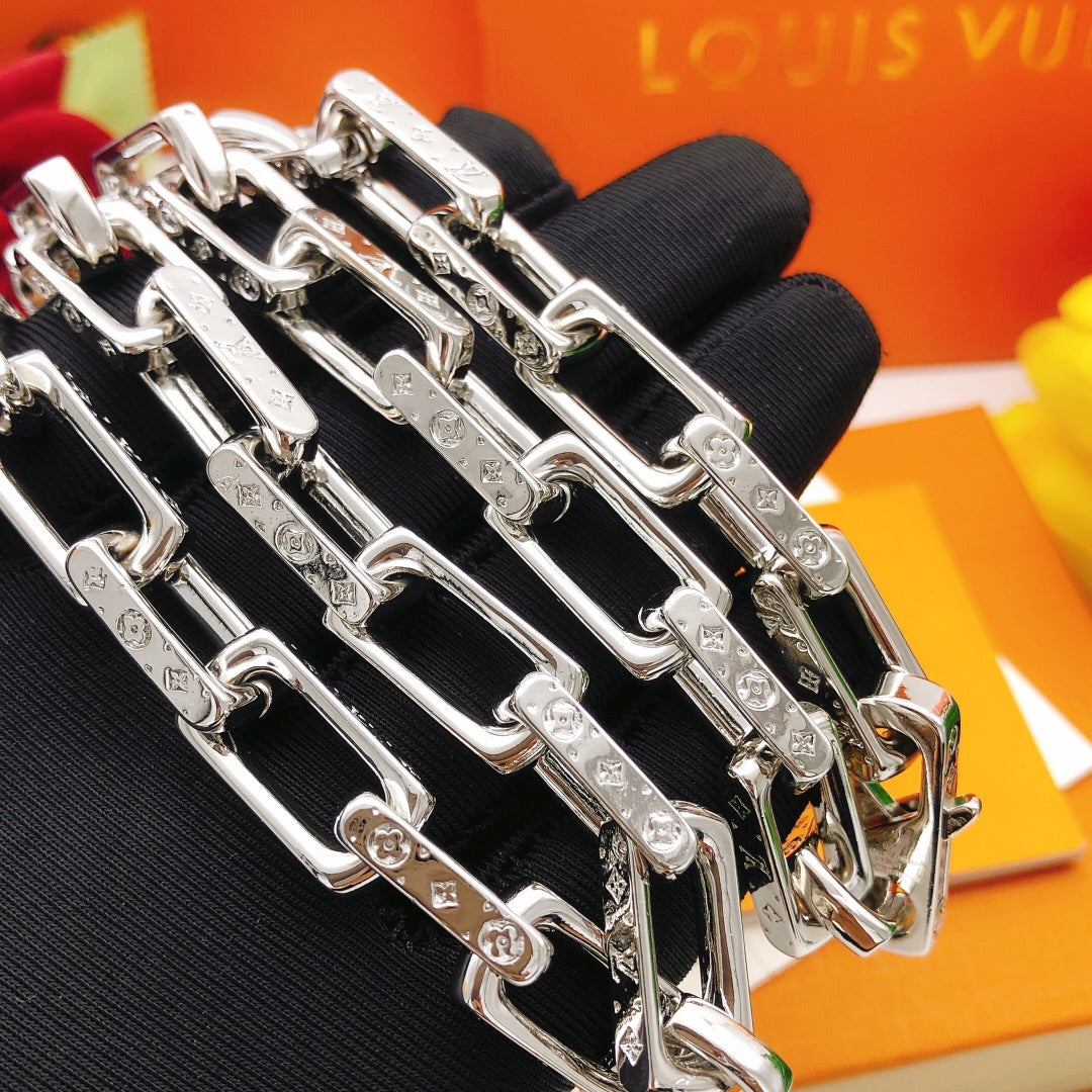 silver brass Necklace for women - alternate angle view 2