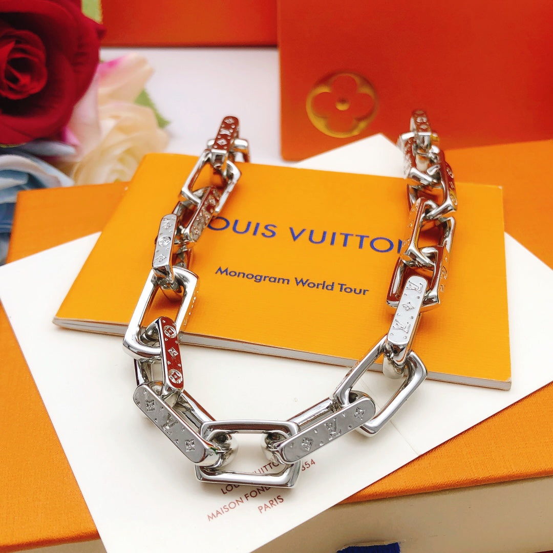 silver brass Necklace for women - alternate angle view 4