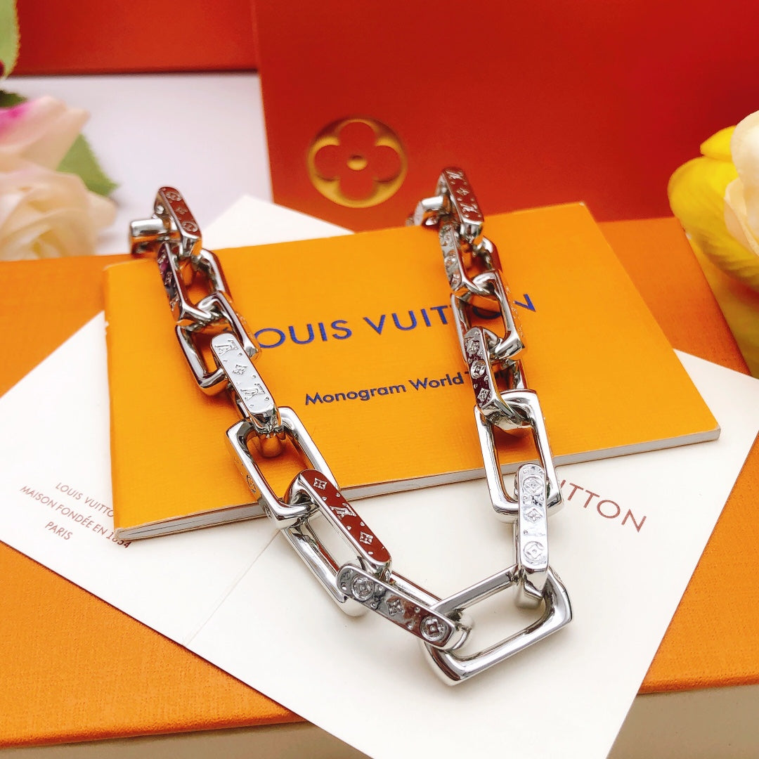 silver brass Necklace for women - alternate angle view 5