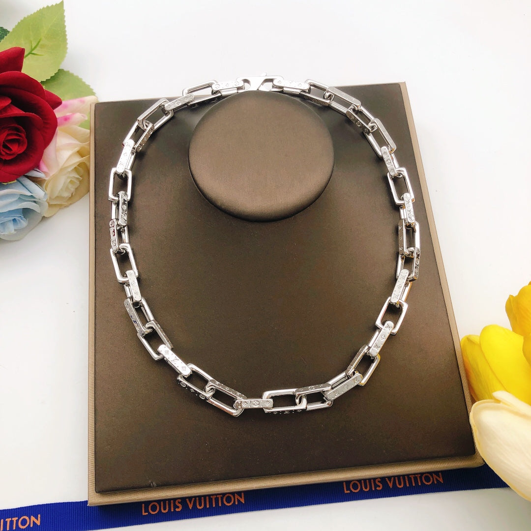 silver brass Necklace for women - alternate angle view 8