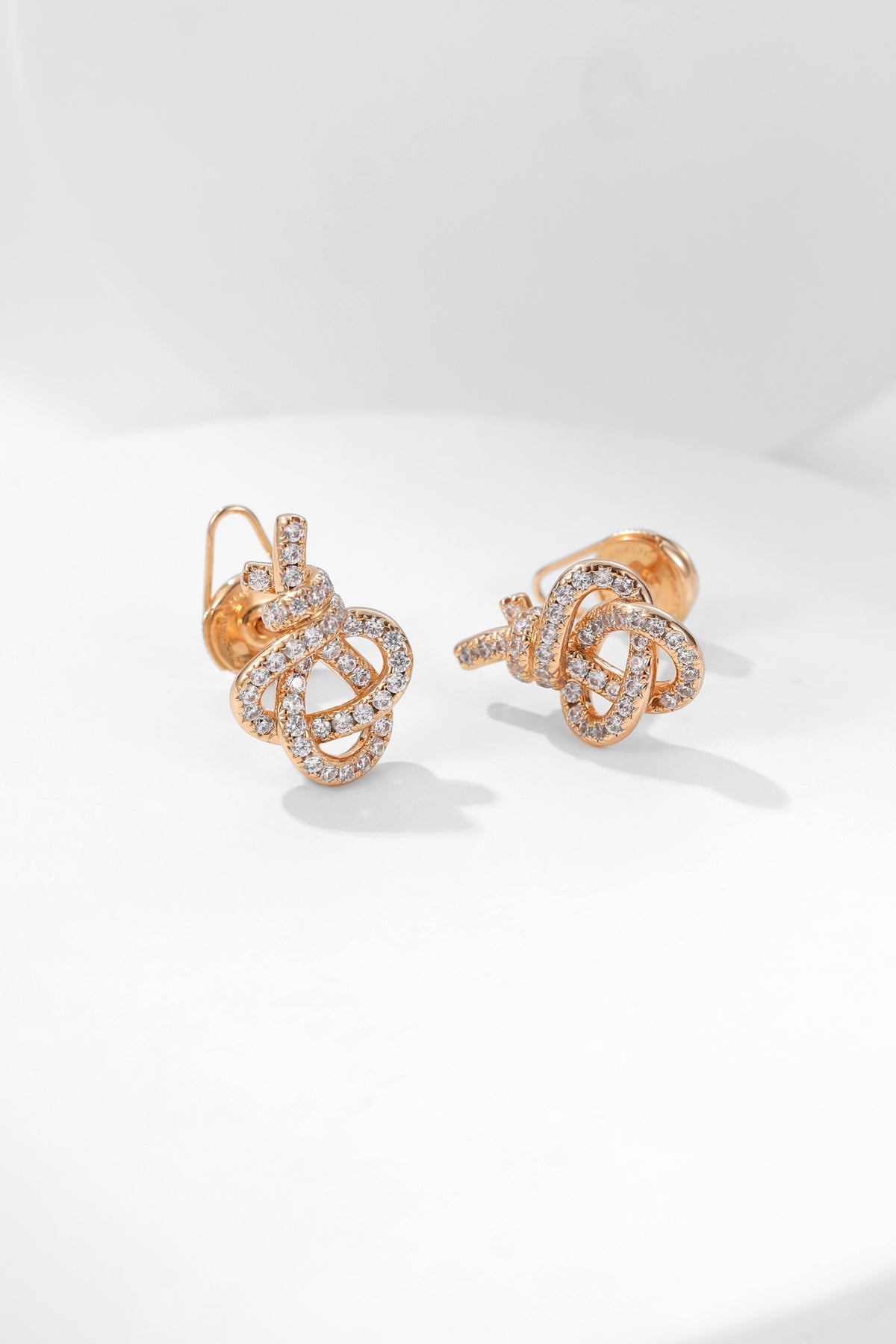 crystal key Drop Earrings for women - alternate angle view 6