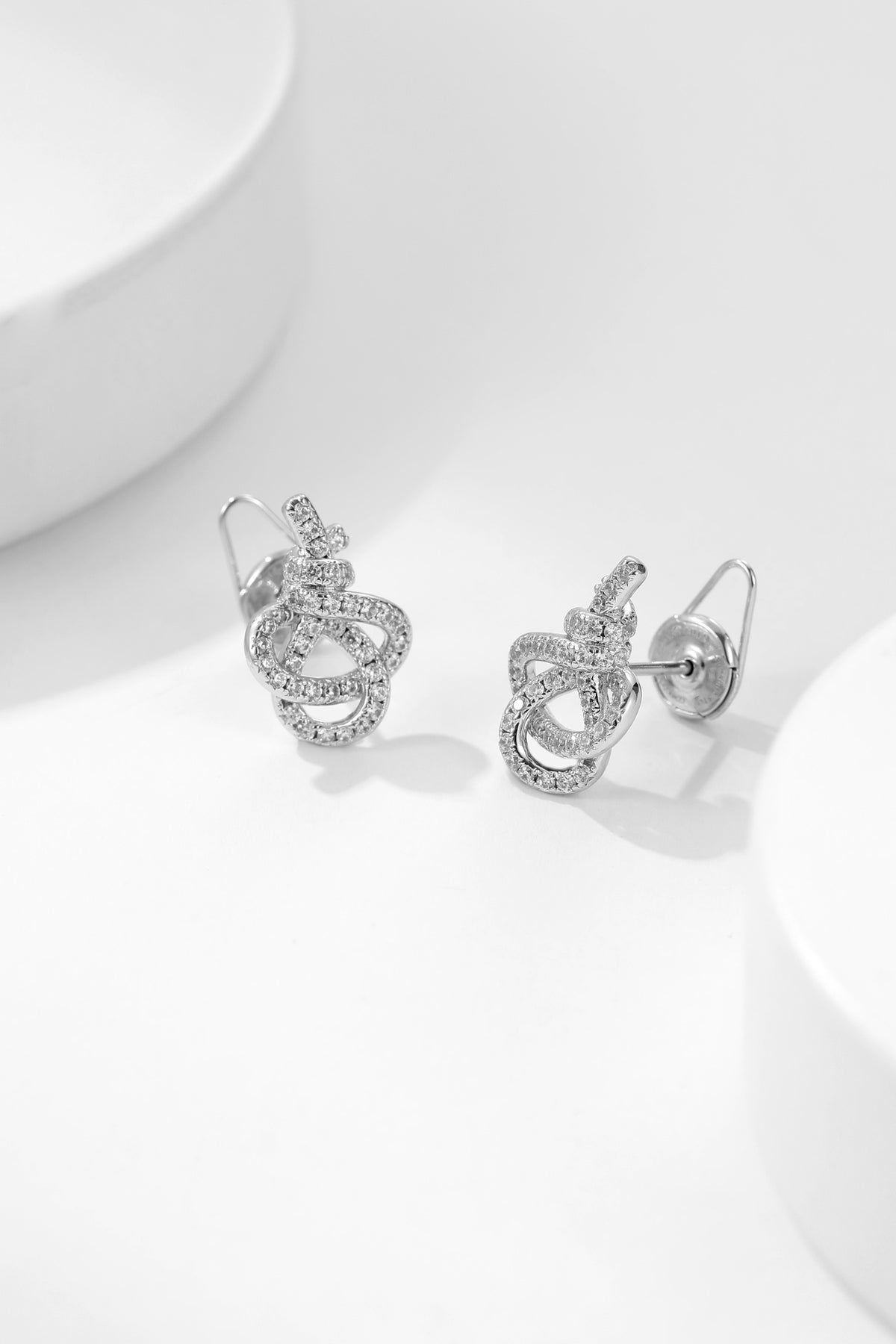 crystal key Drop Earrings for women - alternate angle view 5