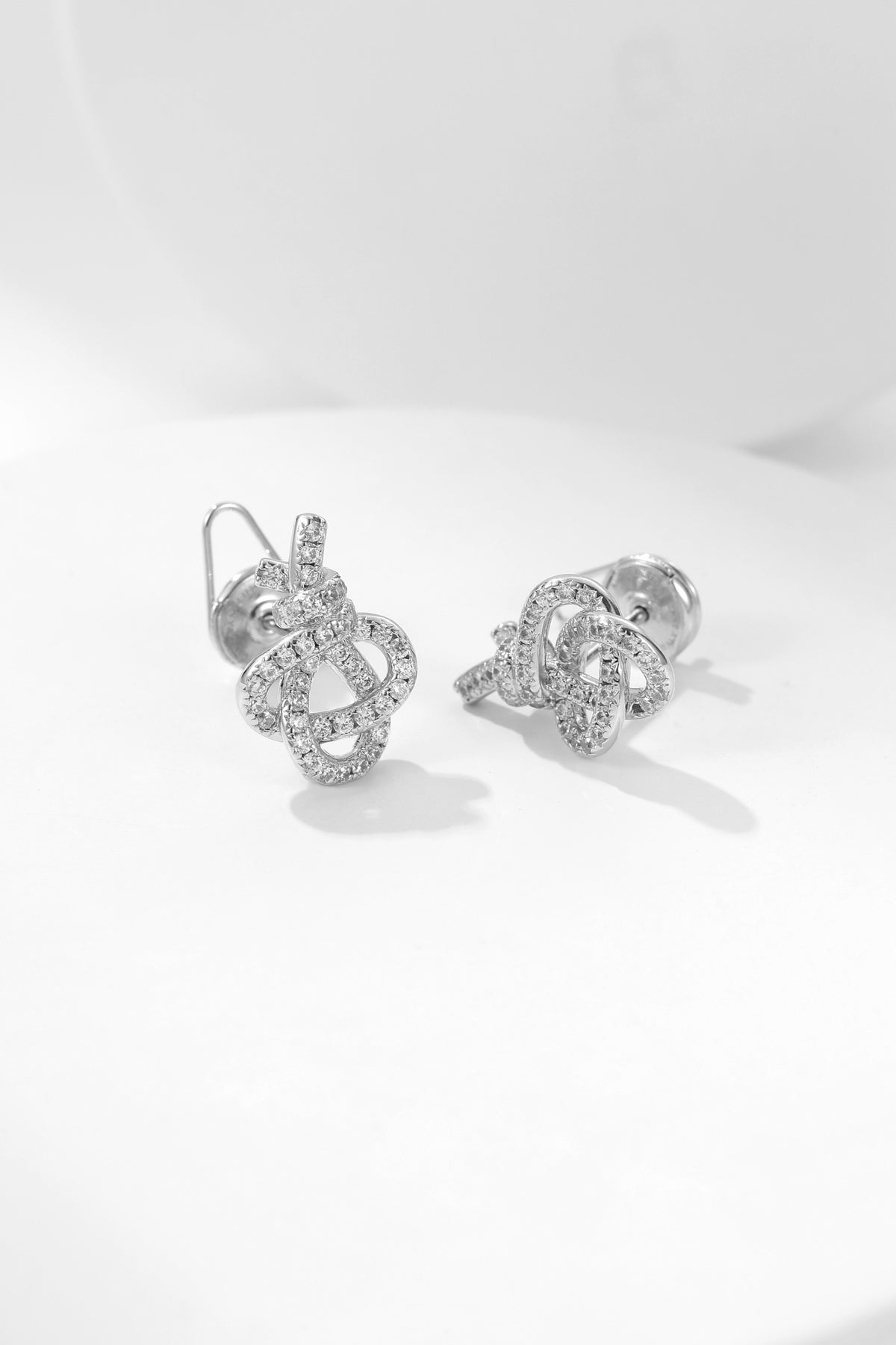 crystal key Drop Earrings for women - product detail view
