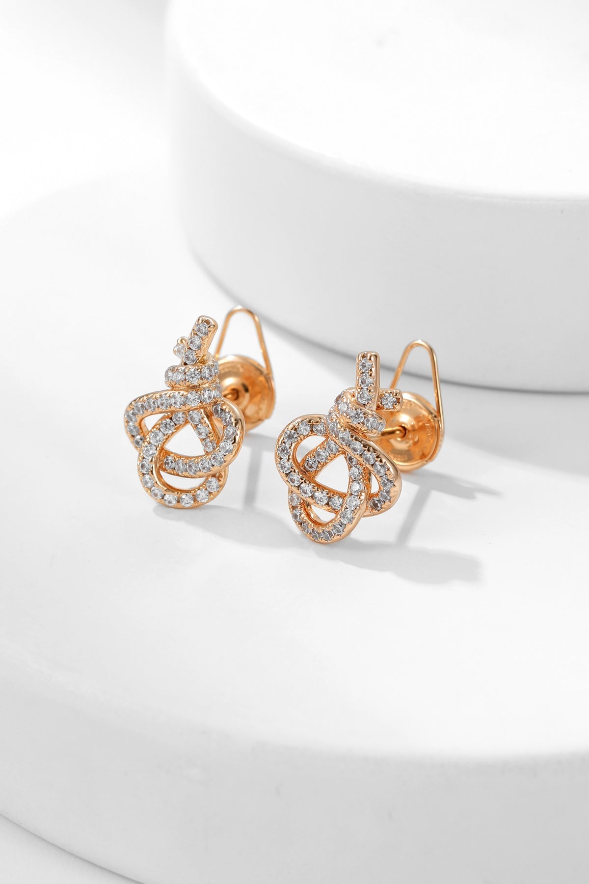 crystal key Drop Earrings for women - alternate angle view 4