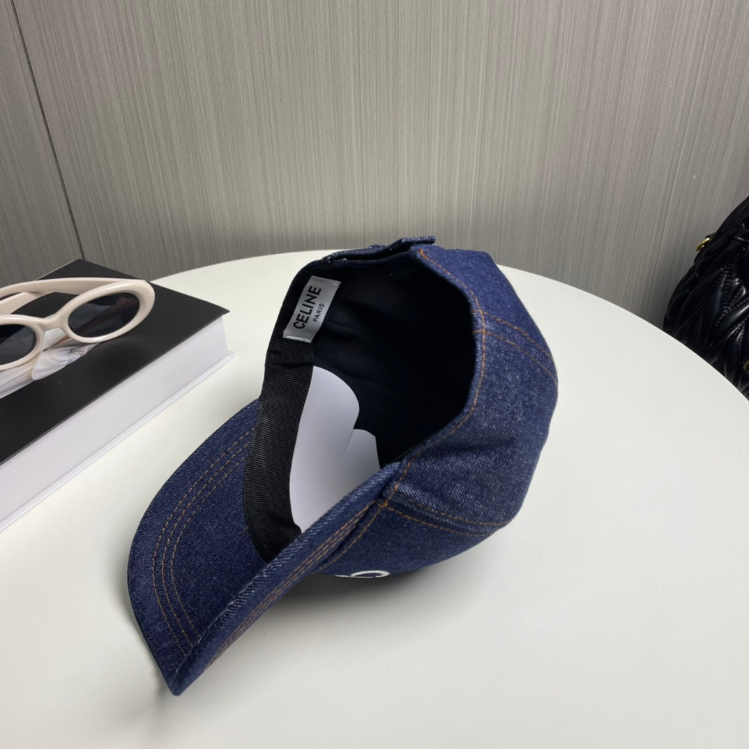 denim minimalist Baseball Cap for women - alternate angle view 3