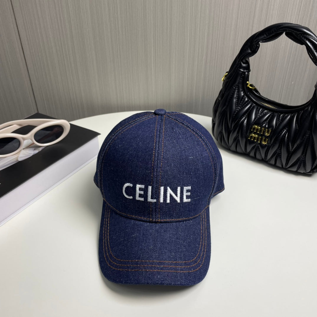 denim minimalist Baseball Cap for women - product detail view