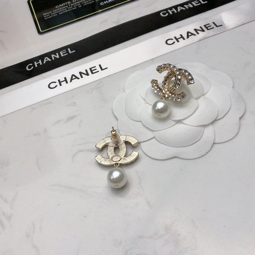 yellow brass Stud Earrings for women - alternate angle view 8